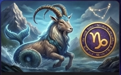 Engraving of the sea-goat, Capricorn
