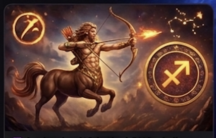 Engraving of the archer, Sagittarius